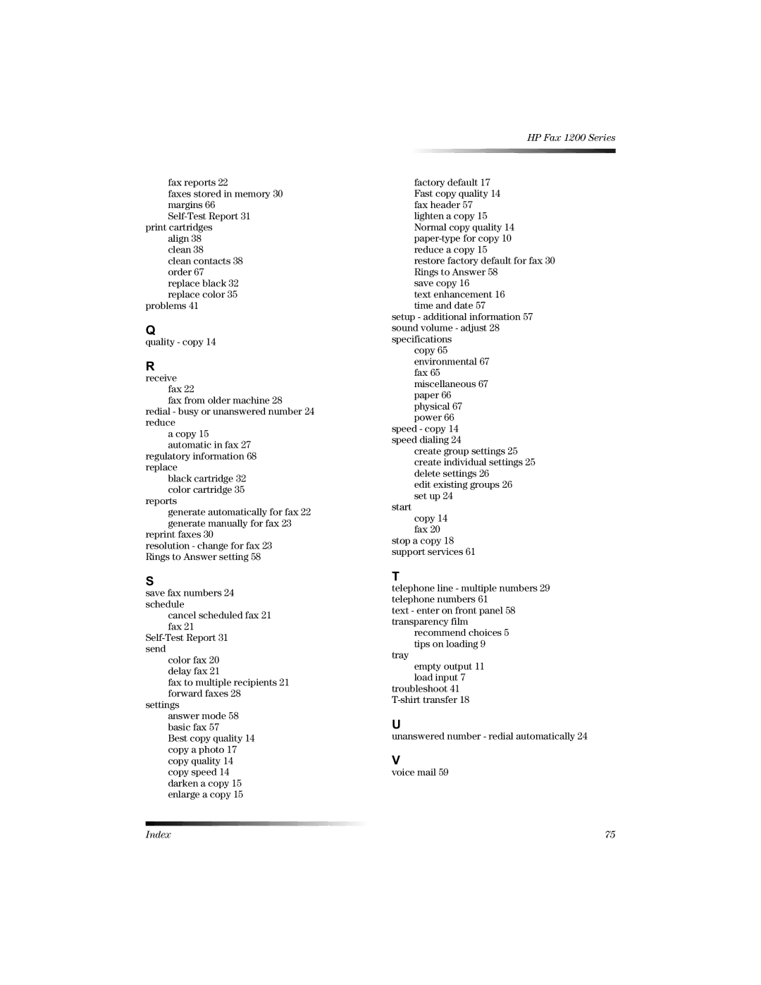 HP 1220 Fax manual Regulatory information 68 replace 