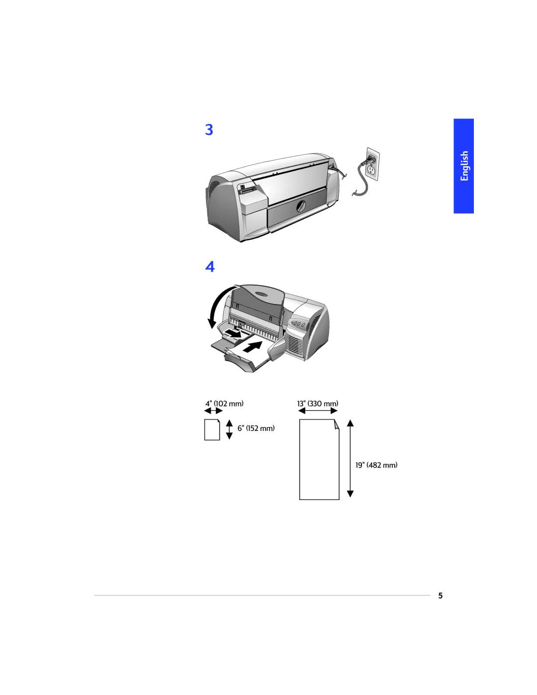 HP 1220C manual 102 mm, 152 mm 19 482 mm 