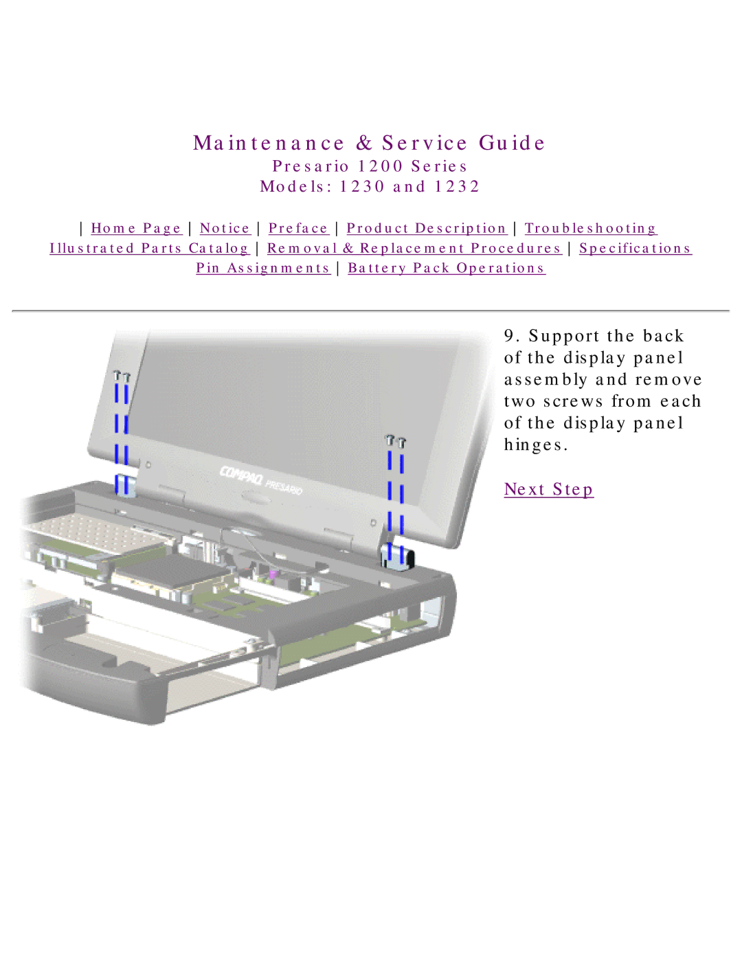 HP 1230 manual Maintenance & Service Guide 