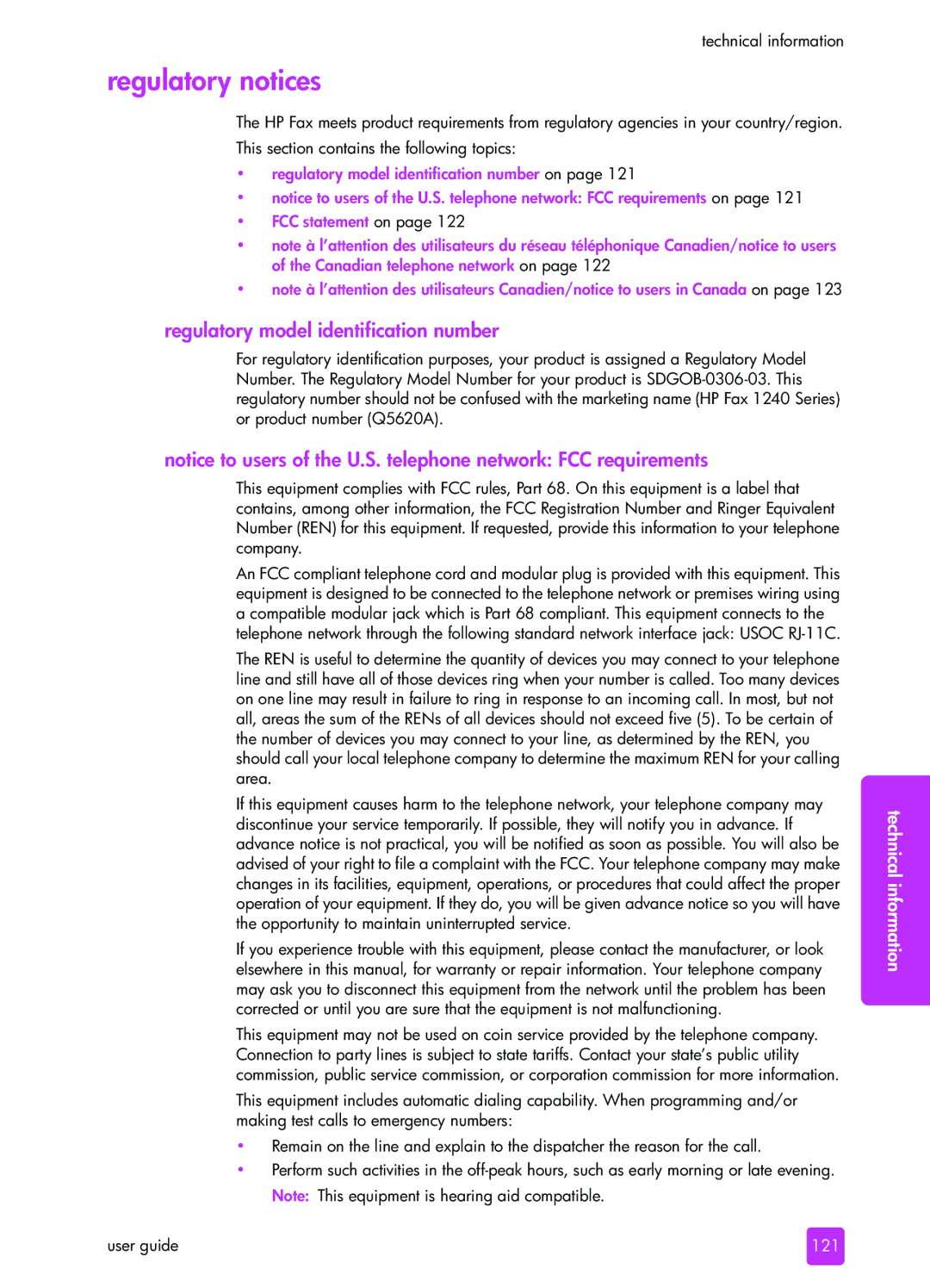 HP 1240 manual Regulatory notices, Regulatory model identification number 