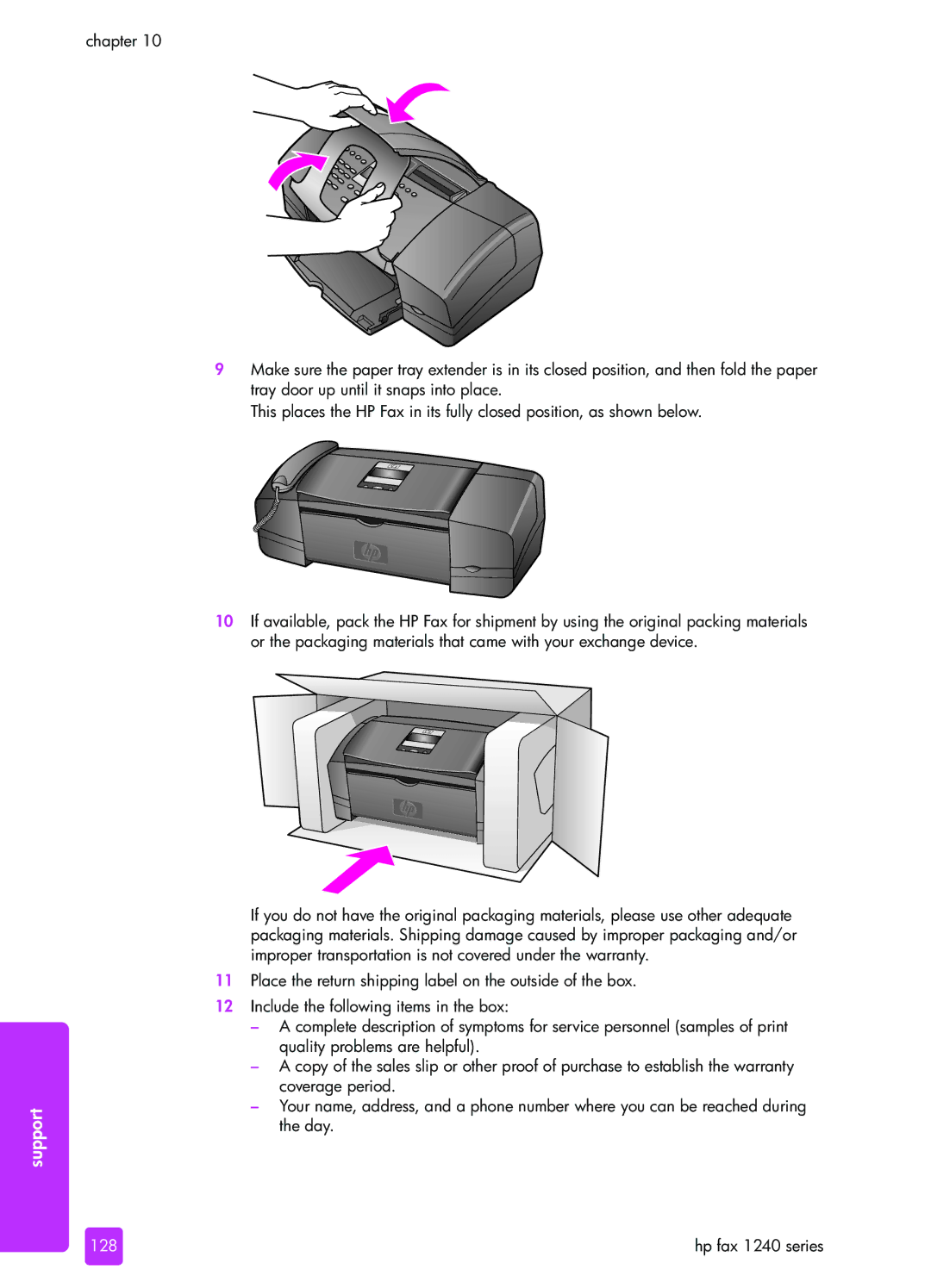 HP 1240 manual 128 