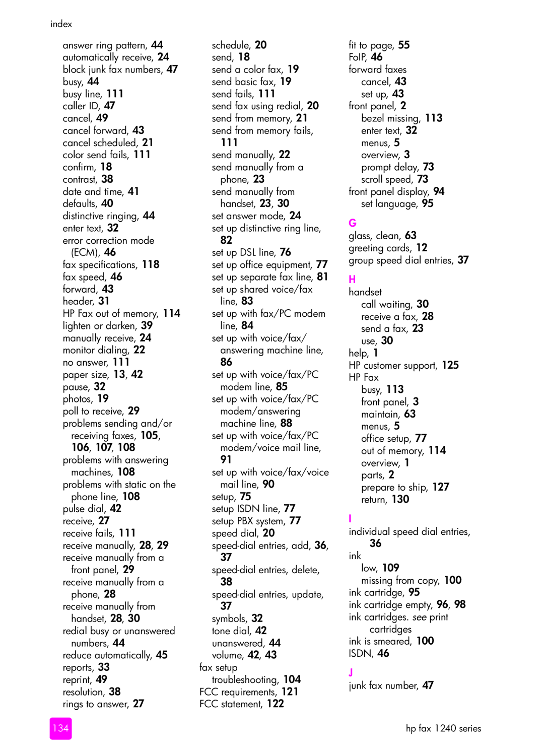 HP 1240 manual 111 