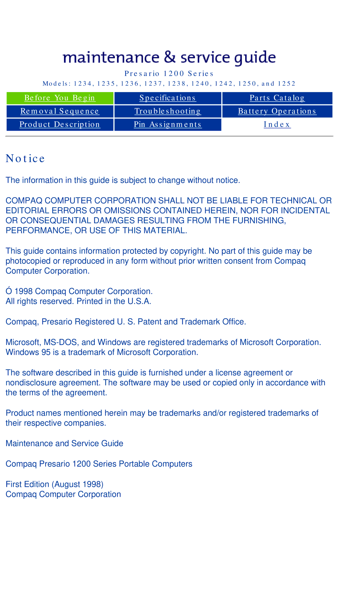 HP 1242, 1234 manual Index 