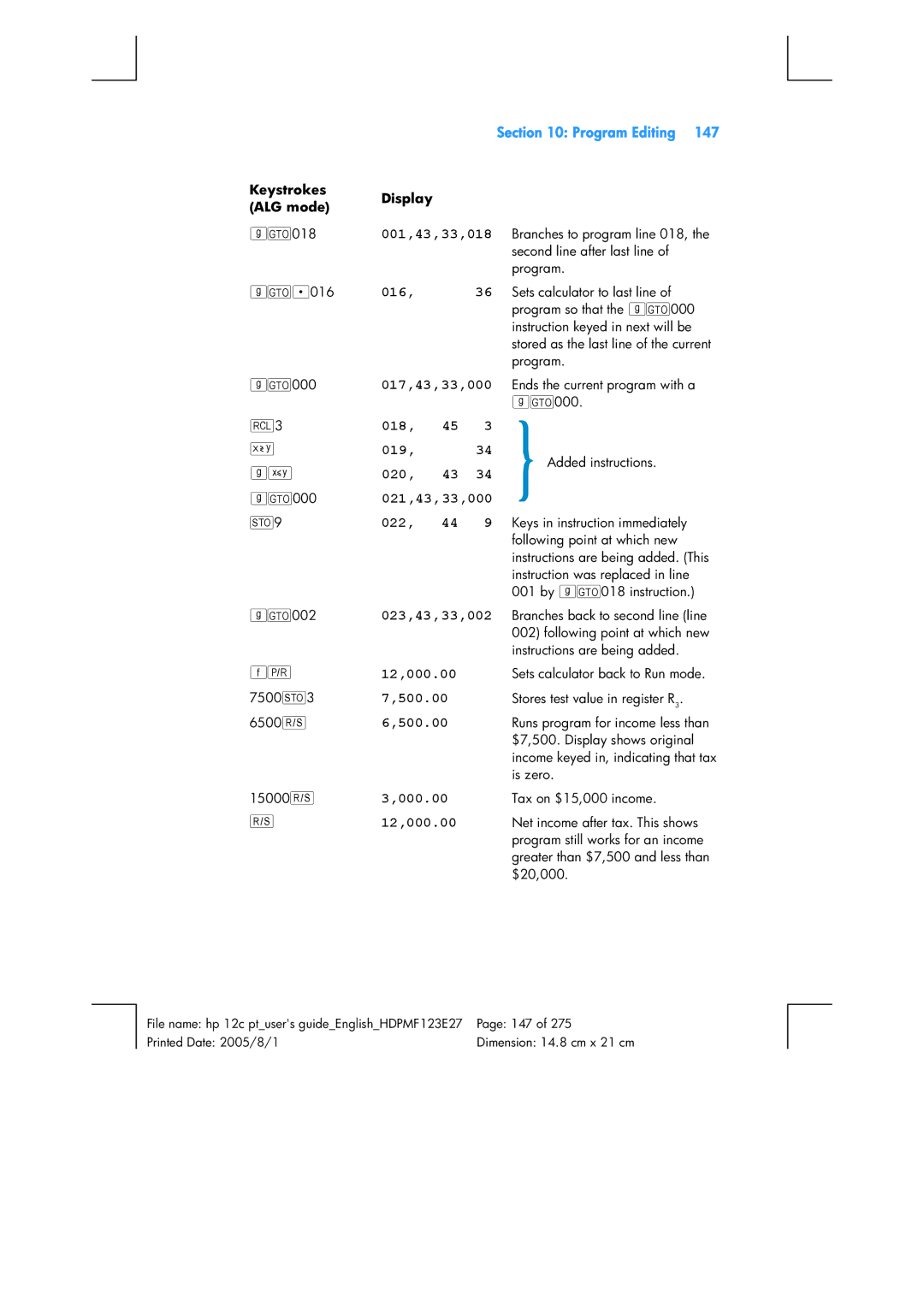 HP 12C Financial 12C manual 017,43,33,000, 018 019, 020 021,43,33,000 022 