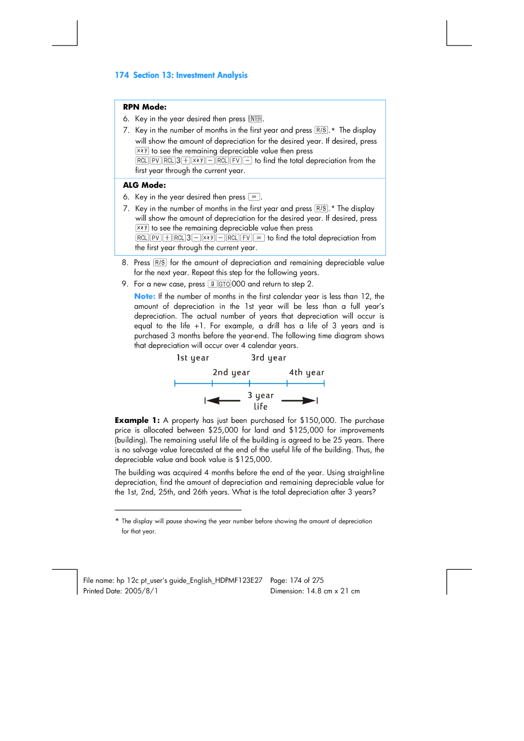 HP 12C Financial 12C manual Investment Analysis 