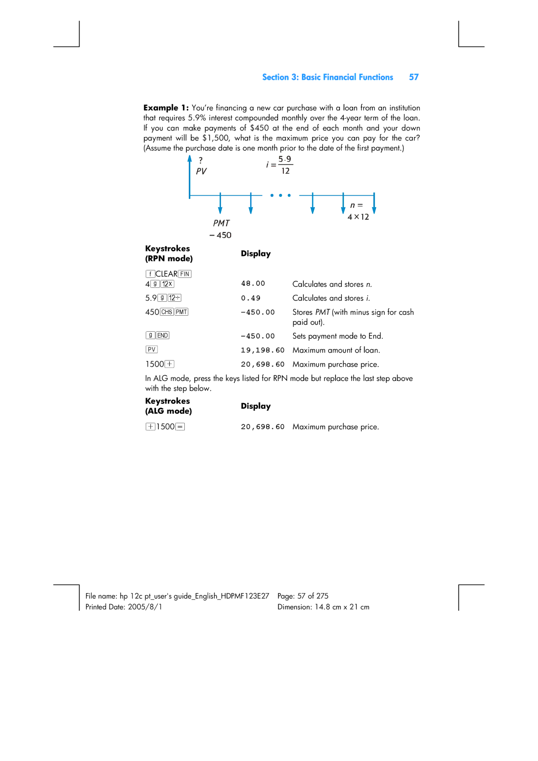 HP 12C Financial 12C manual 9gC 450ÞP 1500+ 