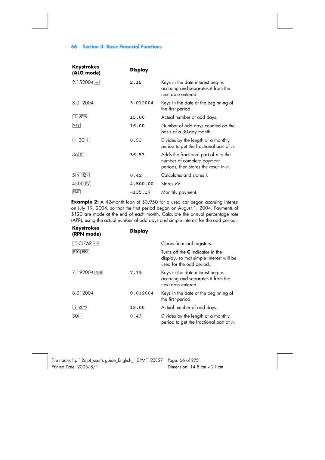 HP 12C Financial 12C manual 13.00, Z30+ 