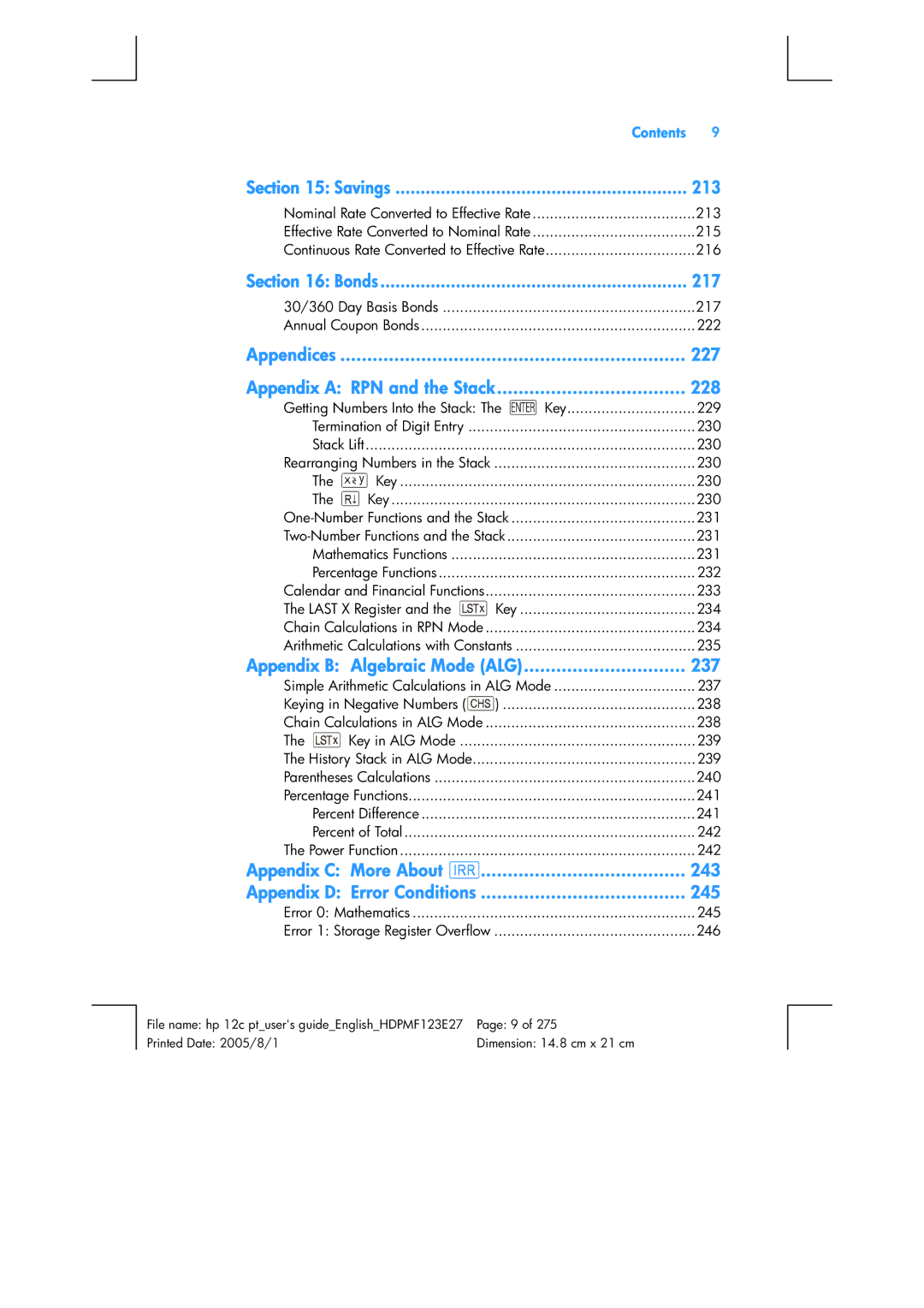 HP 12C Financial 12C manual 227 