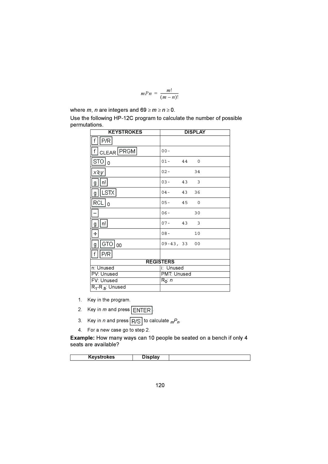 HP 12C manual 120 