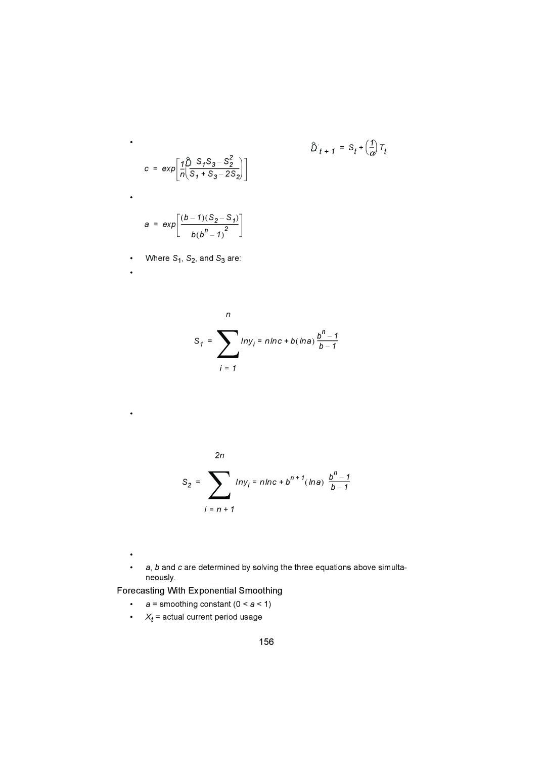 HP 12C manual Forecasting With Exponential Smoothing, 156 