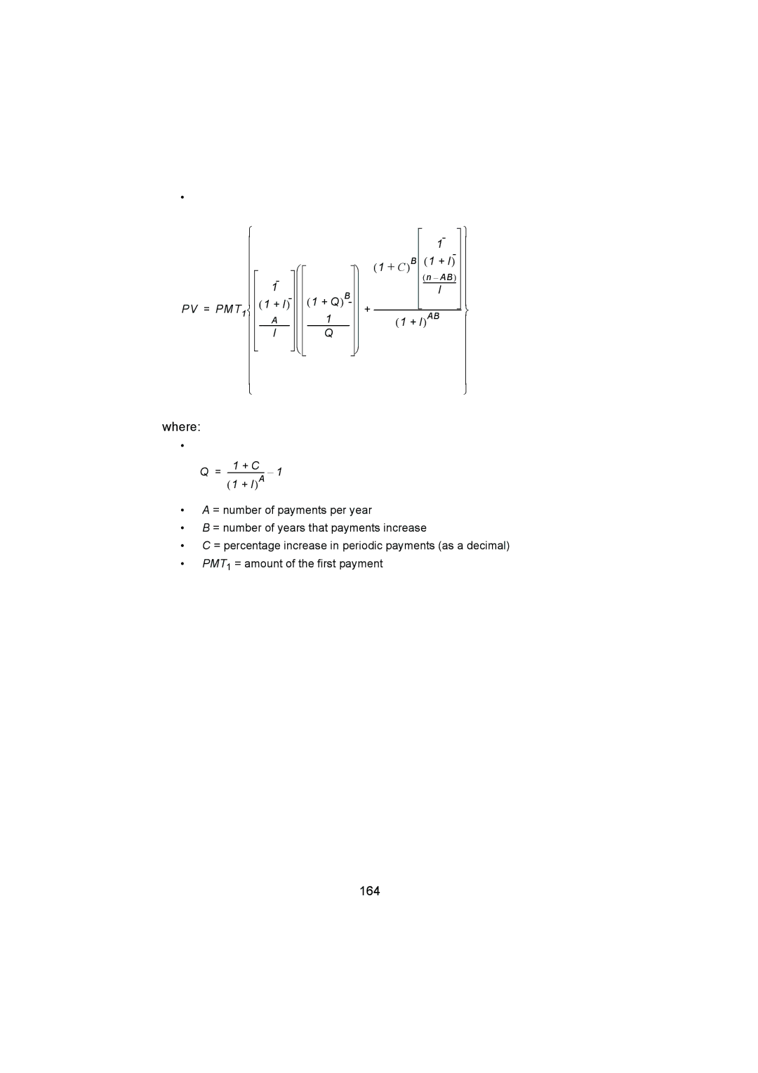 HP 12C manual 164, + C 