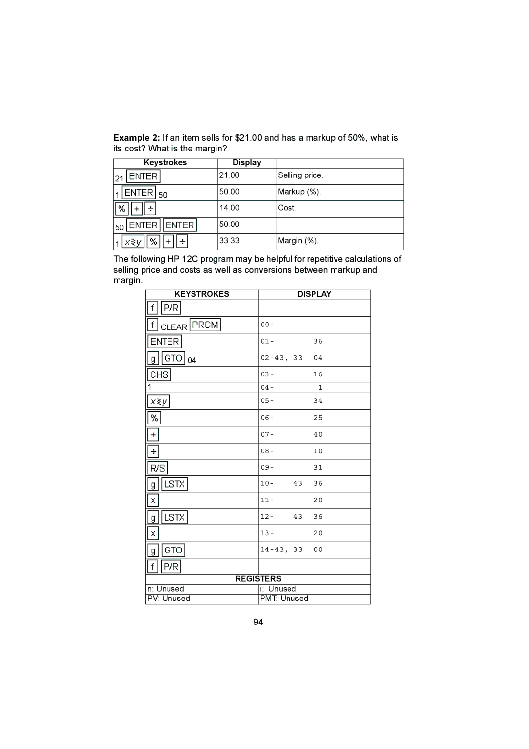 HP 12C manual 02-43 14-43 