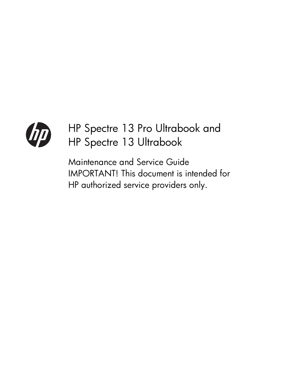 HP 13-3010dx Ultrabook, 13-3001xx Ultrabook manual HP Spectre 13 Pro Ultrabook and HP Spectre 13 Ultrabook 