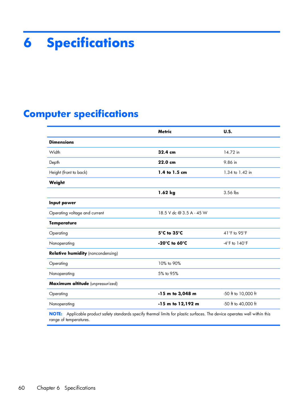 HP 13-3001xx Ultrabook, 13-3010dx Ultrabook, 13t-3000 Ultrabook, 13-3018ca Ultrabook Specifications, Computer specifications 