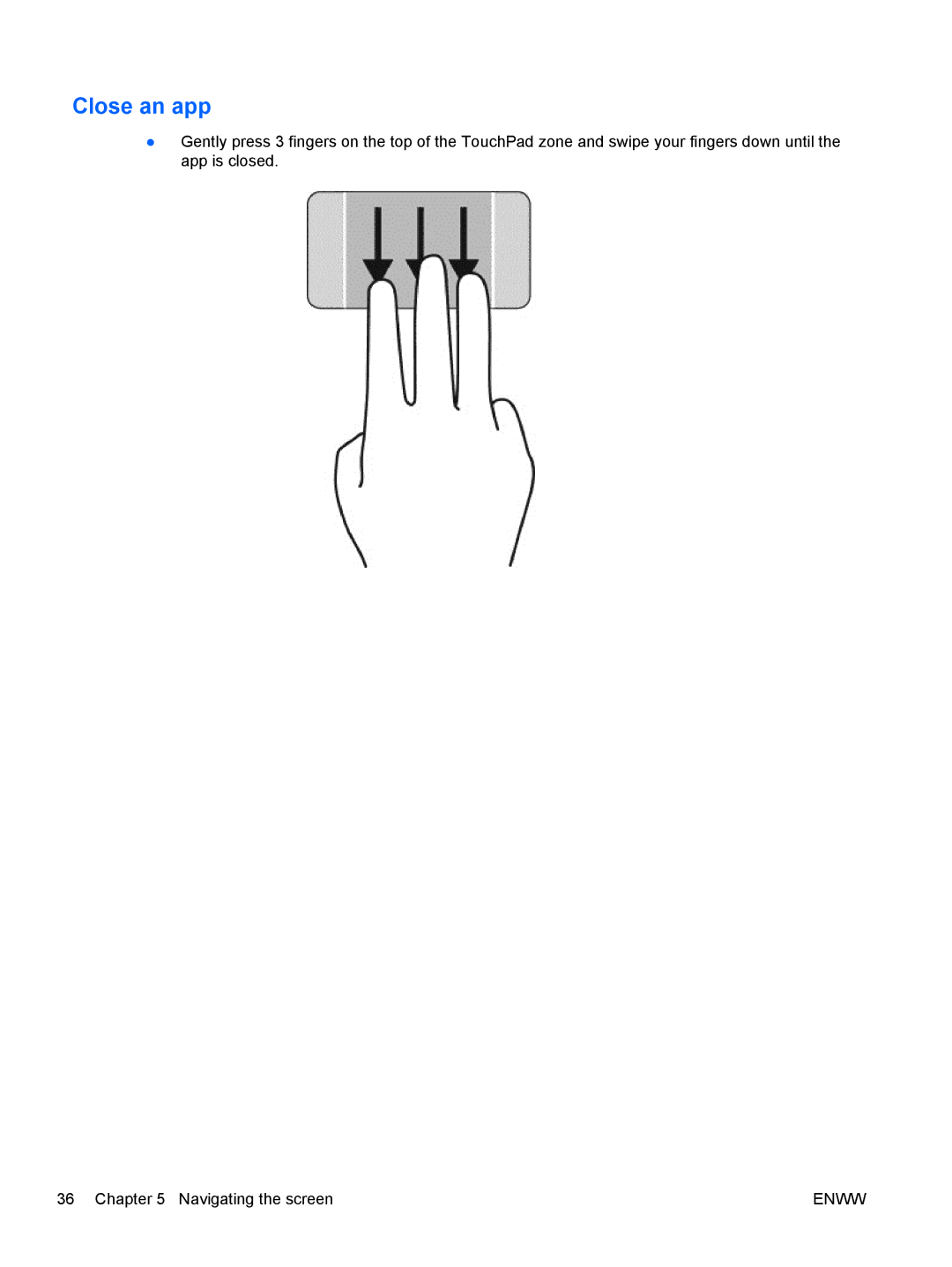 HP 13 x2 Pro manual Close an app 