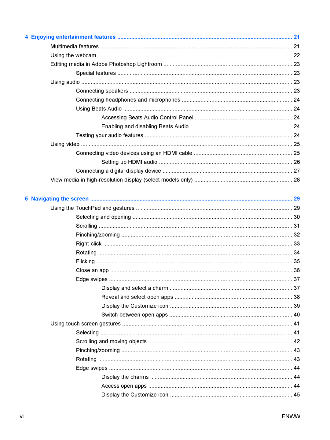 HP 13 x2 Pro manual Enjoying entertainment features 