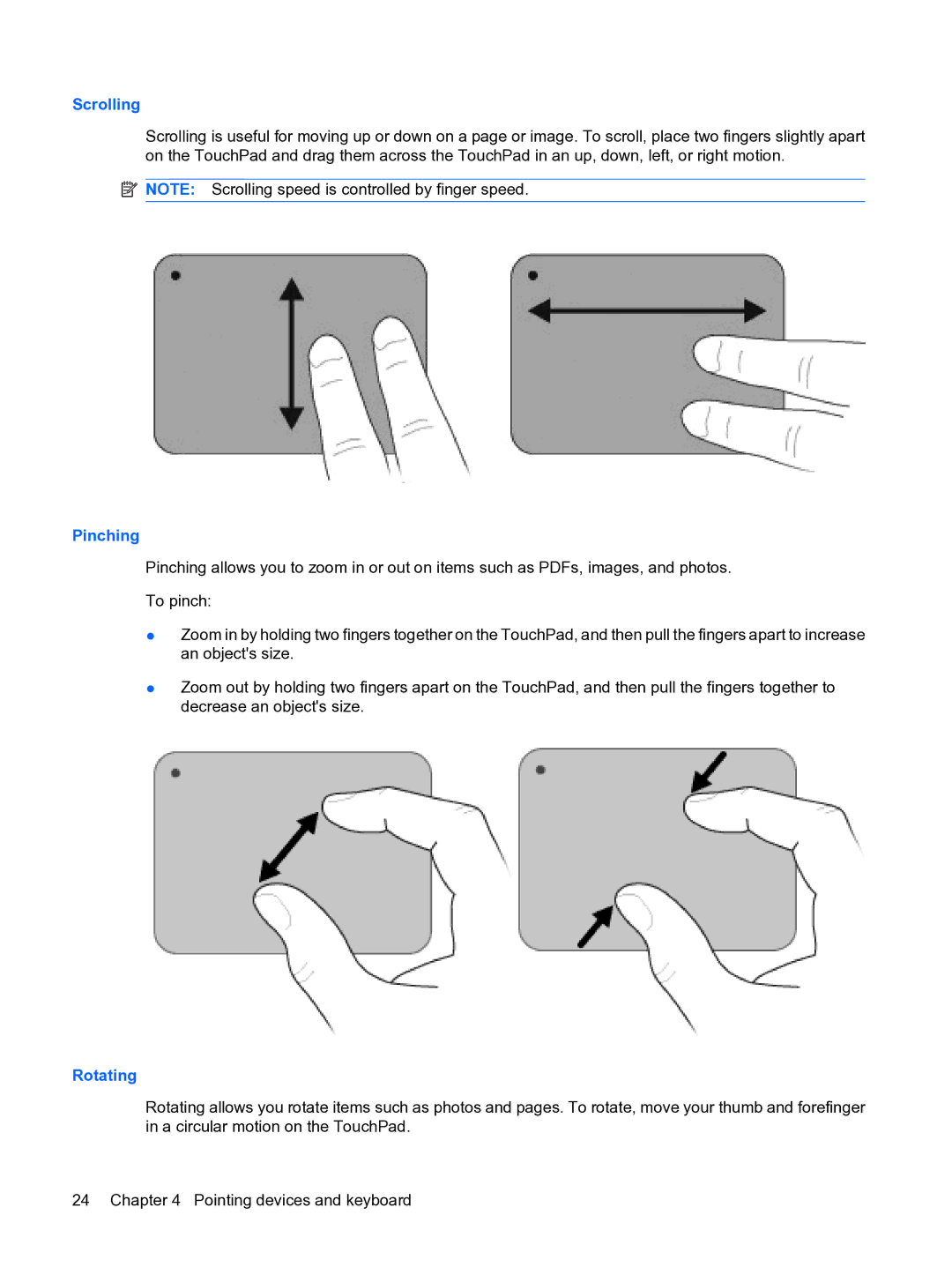 HP 13 manual Scrolling 