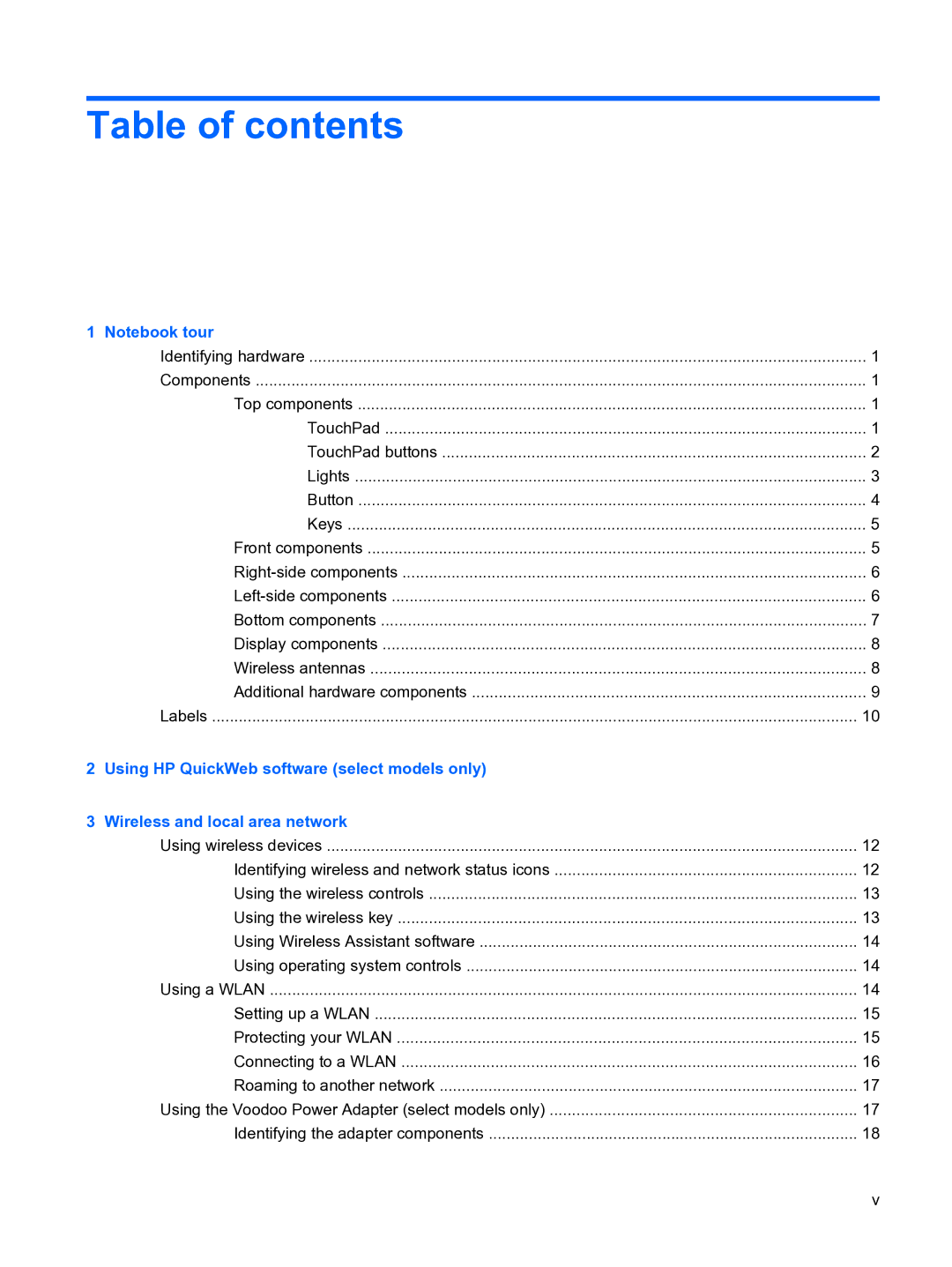 HP 13 manual Table of contents 