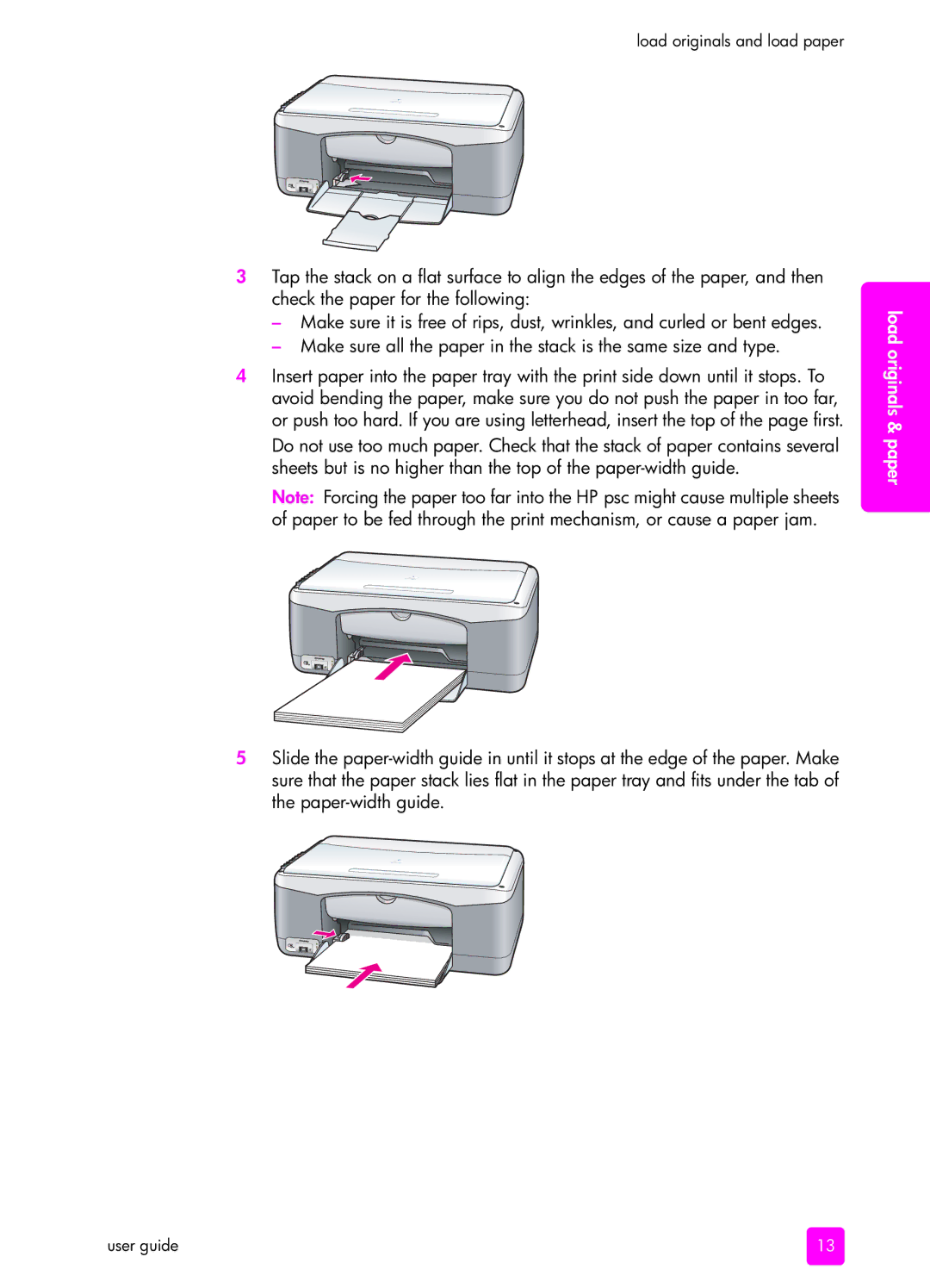 HP 1310 manual Load originals and load paper 