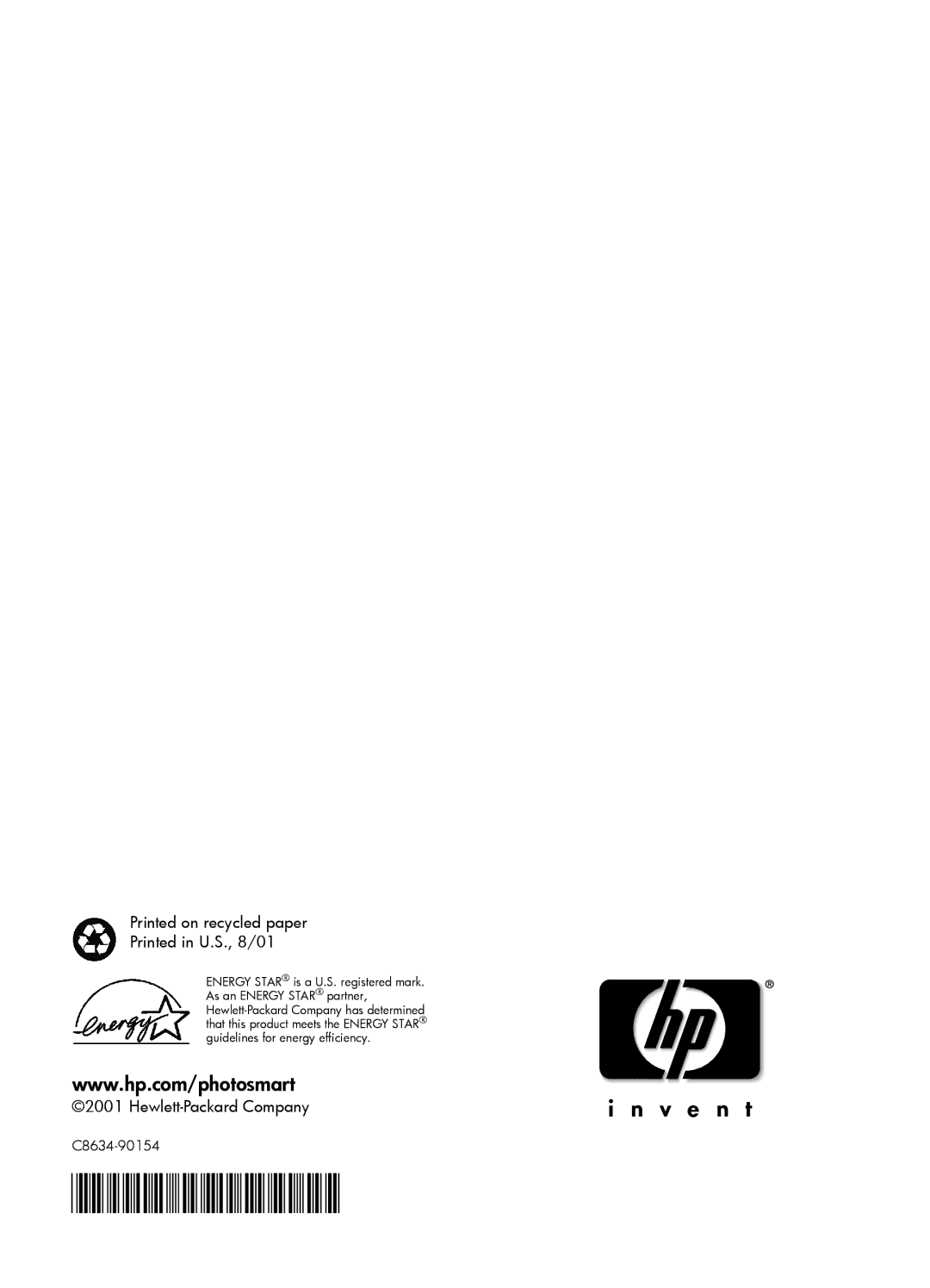 HP 1315 manual Hewlett-Packard Company 