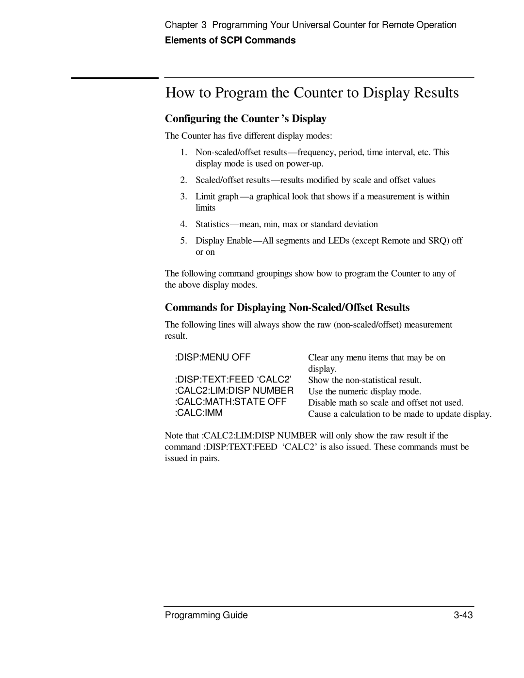 HP 53131A, 132A manual How to Program the Counter to Display Results, Configuring the Counter ’s Display 