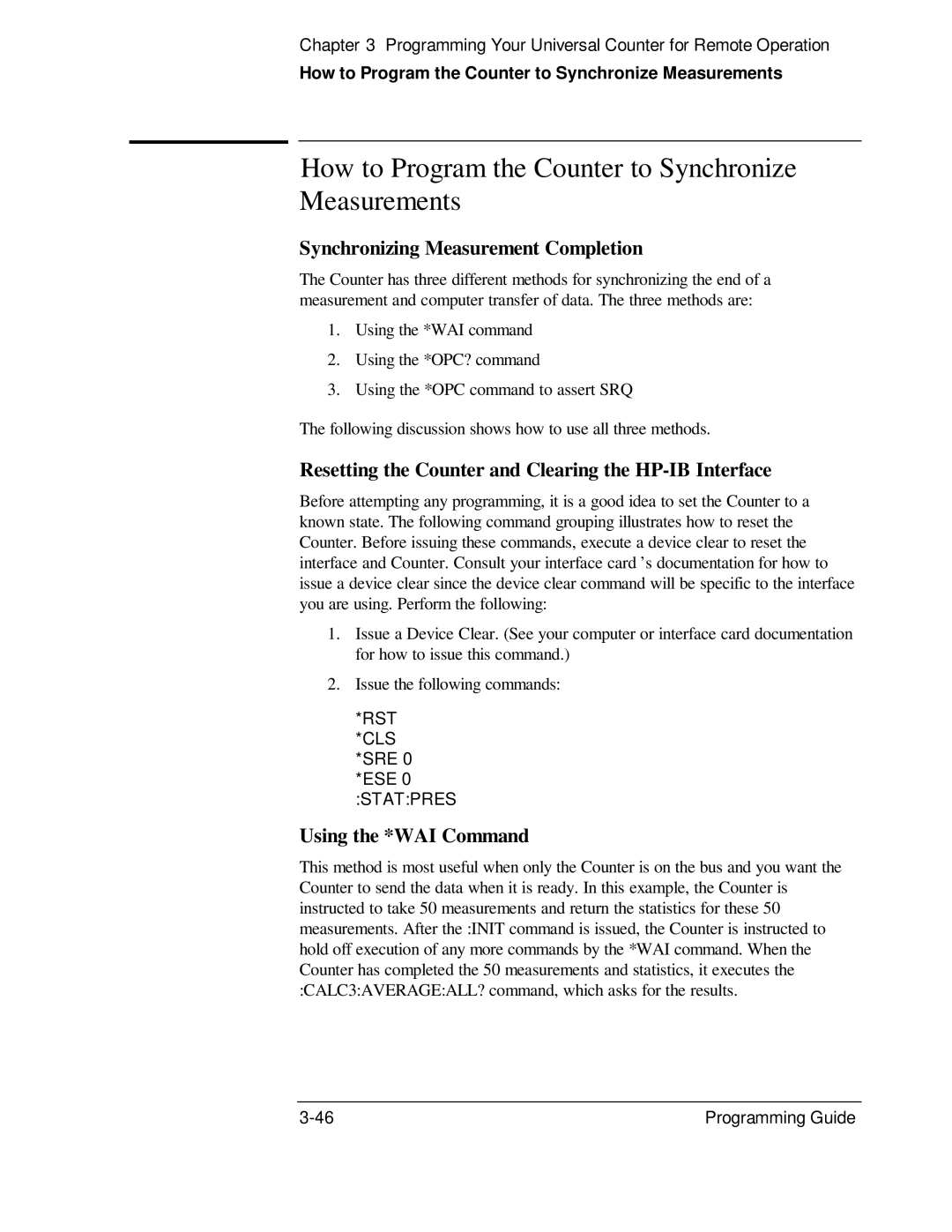 HP 132A, 53131A manual How to Program the Counter to Synchronize Measurements, Synchronizing Measurement Completion 