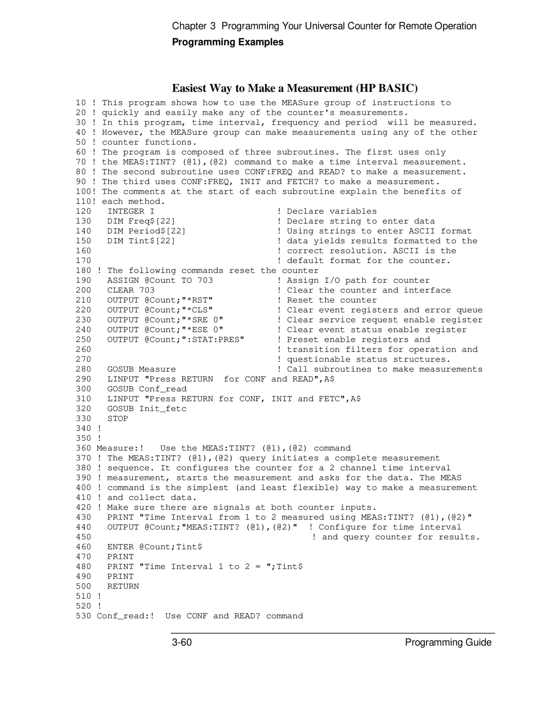 HP 132A, 53131A manual Easiest Way to Make a Measurement HP Basic, Integer 