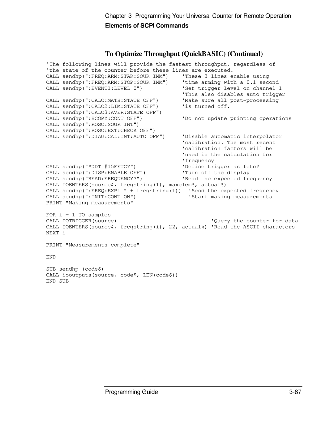 HP 53131A, 132A manual Send the expected frequency 