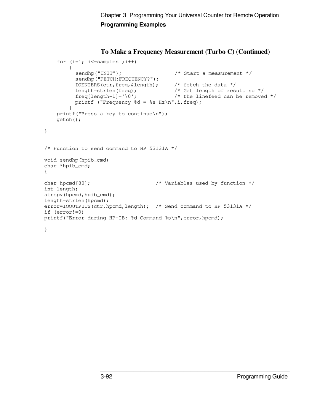 HP 132A, 53131A manual Linefeed can be removed 