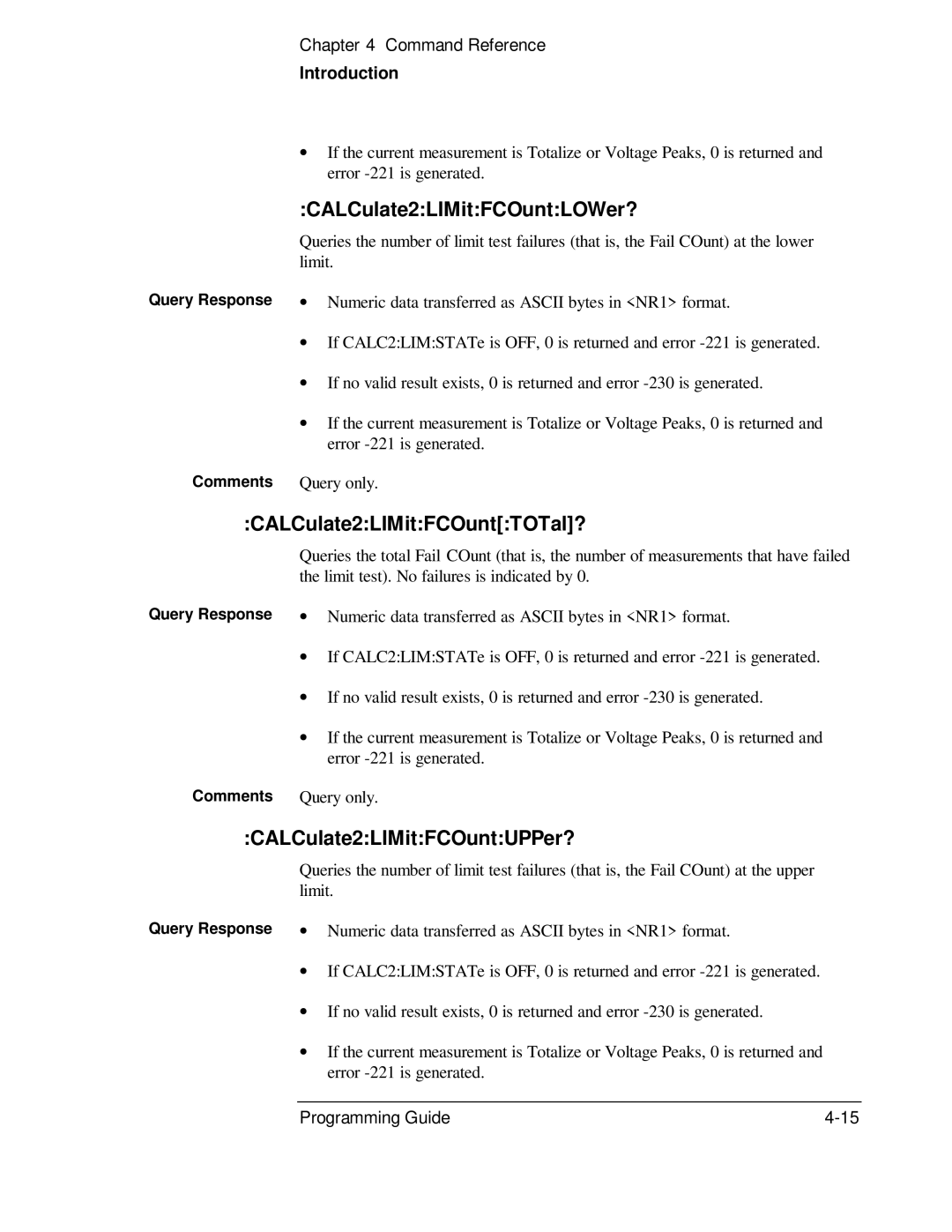 HP 53131A, 132A manual CALCulate2LIMitFCOuntLOWer?, CALCulate2LIMitFCOuntTOTal?, CALCulate2LIMitFCOuntUPPer? 