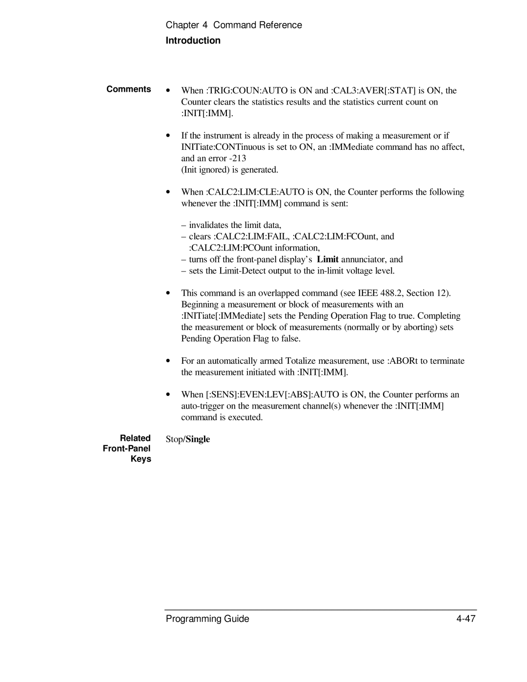 HP 53131A, 132A manual Stop/Single 