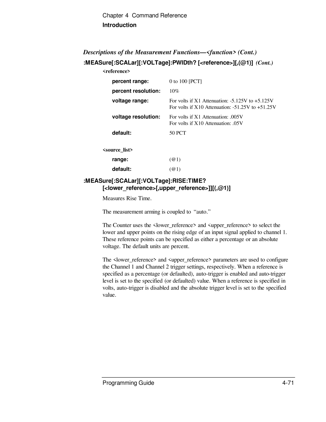 HP 53131A, 132A manual Percent range 