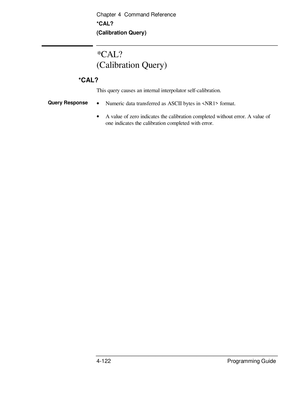 HP 132A, 53131A manual CAL? Calibration Query, Cal? 