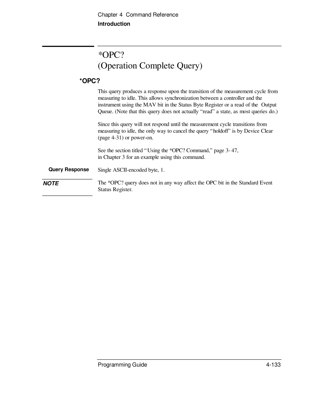 HP 53131A, 132A manual Operation Complete Query, Opc? 