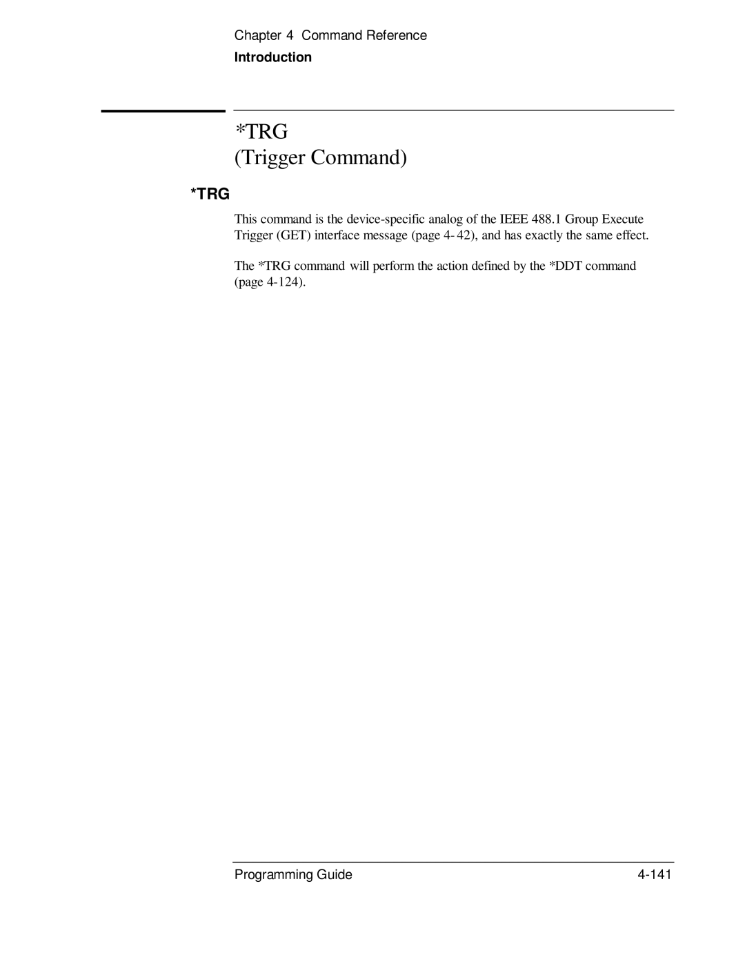 HP 53131A, 132A manual Trigger Command, Trg 