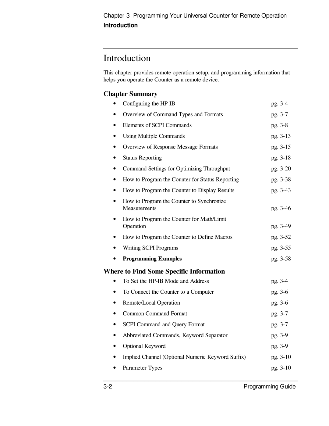 HP 132A, 53131A manual Where to Find Some Specific Information, Introduction 