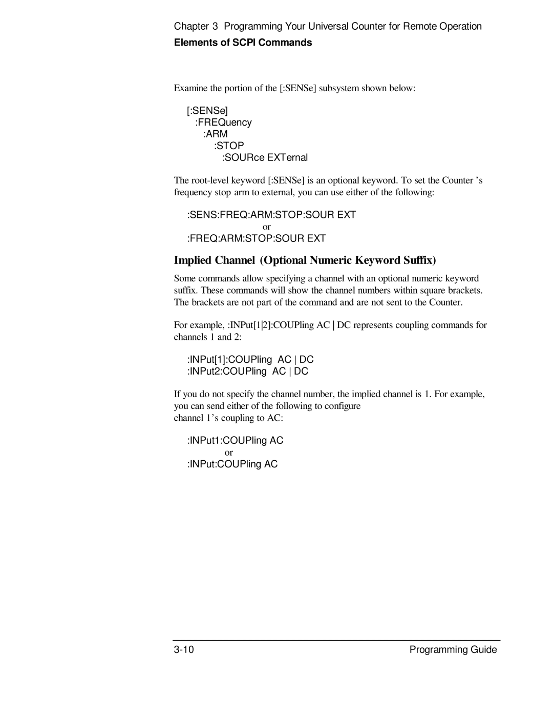 HP 132A, 53131A manual Implied Channel Optional Numeric Keyword Suffix, ARM Stop 