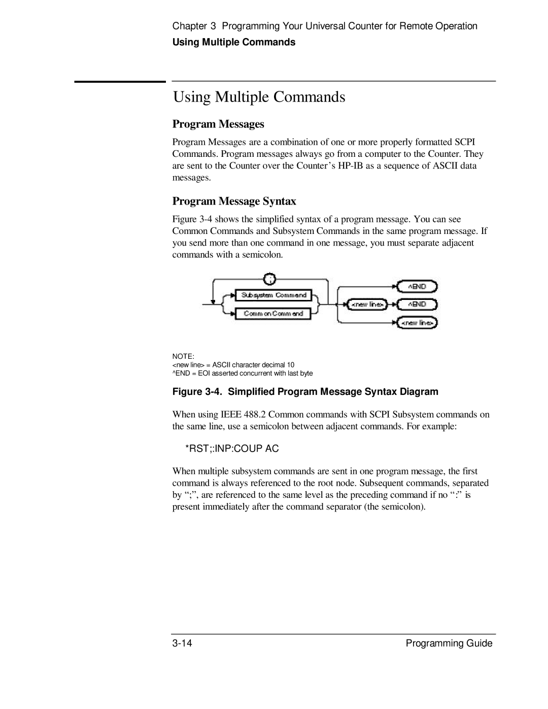 HP 132A, 53131A manual Using Multiple Commands, Program Messages, Program Message Syntax 