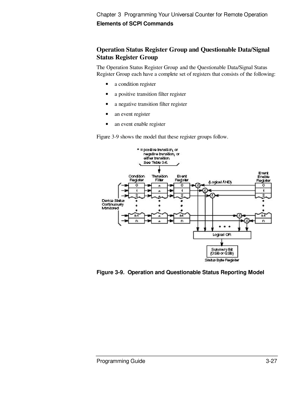 HP 53131A, 132A manual Operation and Questionable Status Reporting Model 