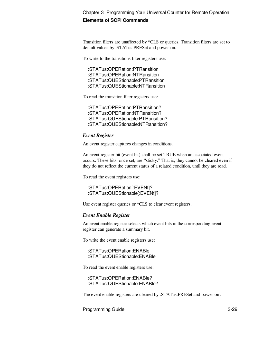 HP 53131A, 132A manual Event Register, Event Enable Register 