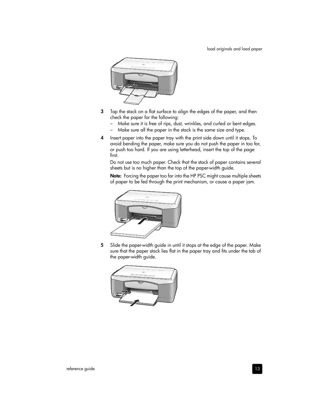 HP 1340, 1350xi, 1350v, 1355 manual Load originals and load paper 