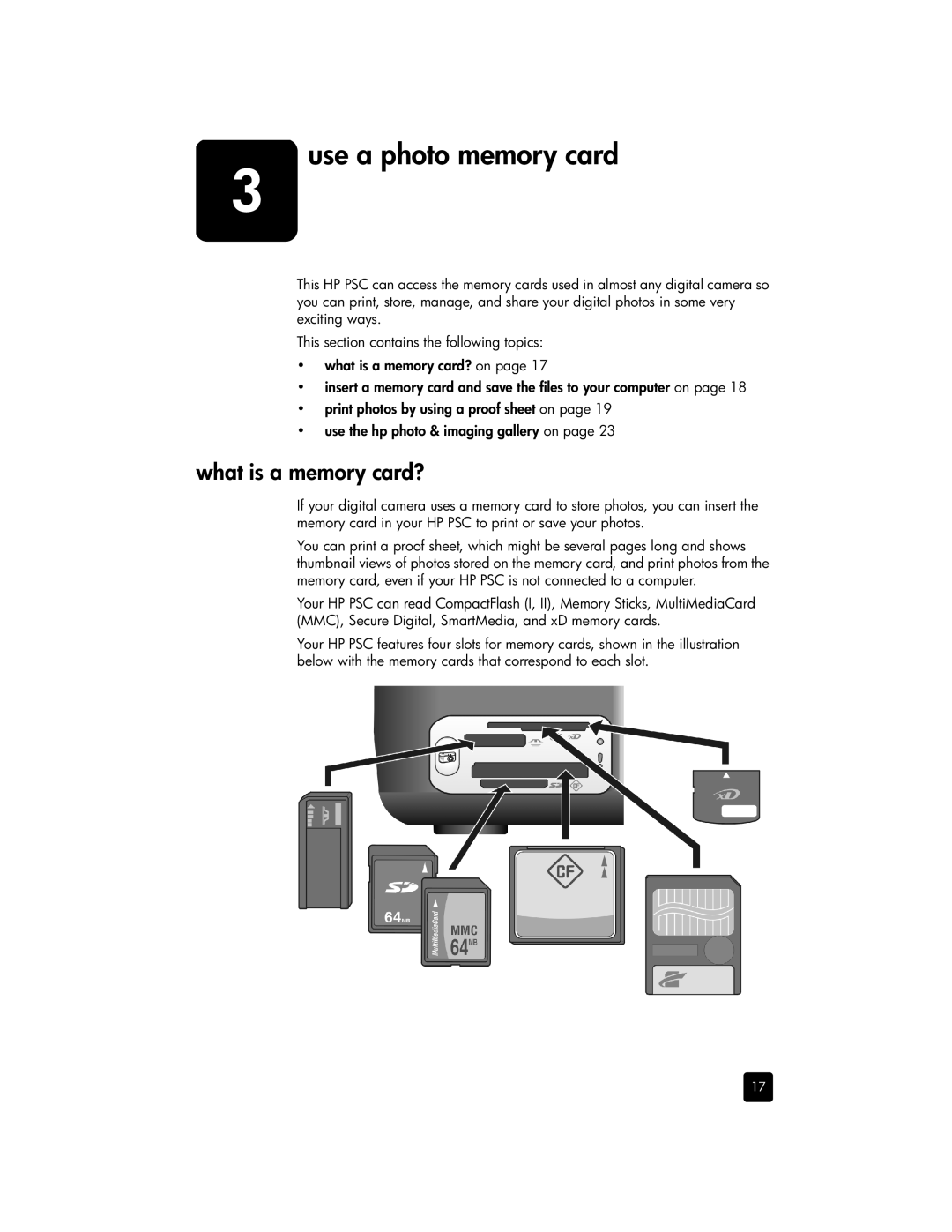 HP 1350xi, 1350v, 1355, 1340 manual Use a photo memory card, What is a memory card? 