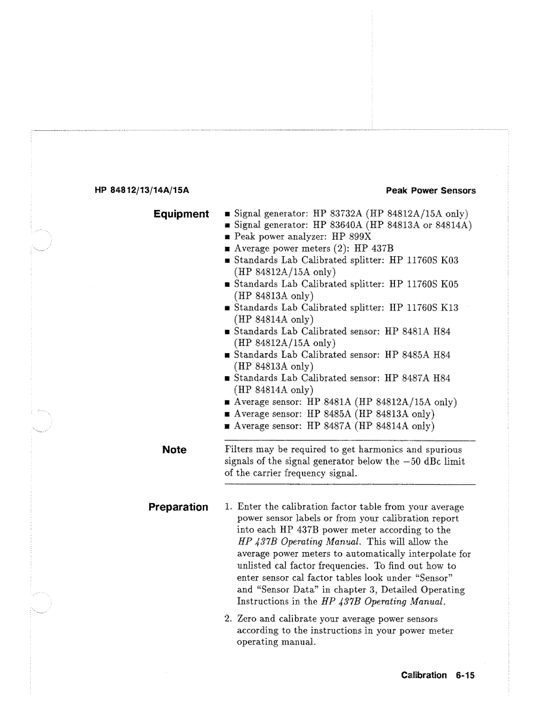 HP 84812A, 13A, 14A manual 