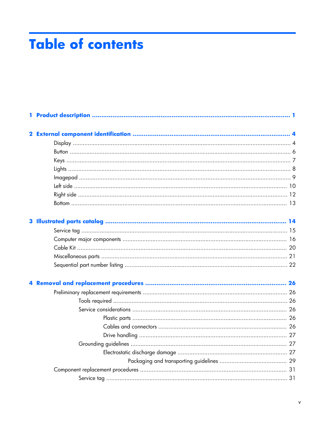 HP 14-3210nr manual Table of contents 