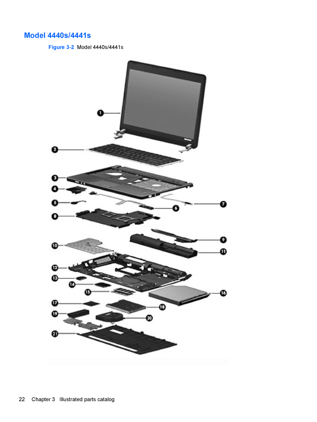 HP 14 C9K59UT#ABA, D8C11UT 14 D8C11UT#ABA, 4540s C6Z35UT#ABA manual 2Model 4440s/4441s Illustrated parts catalog 