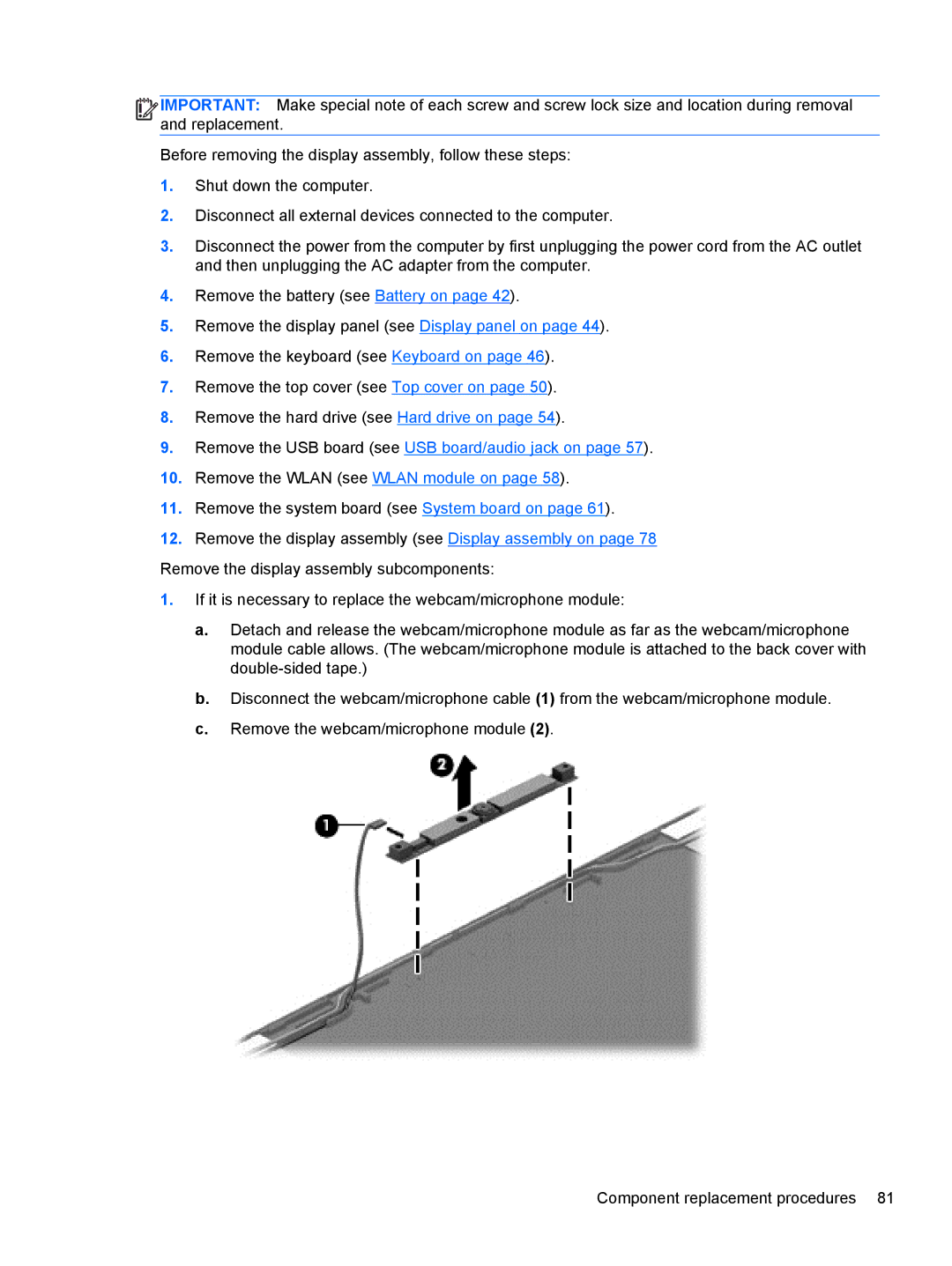 HP 14 Ultrabook manual Remove the USB board see USB board/audio jack on 