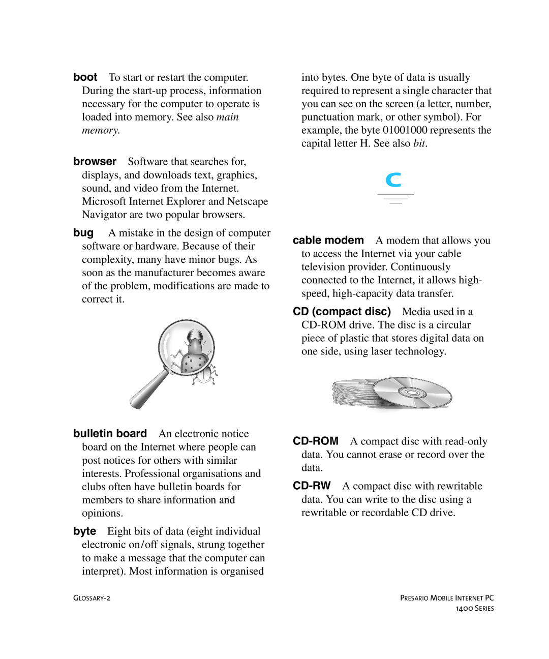 HP 14XL455 manual GLOSSARY-2 