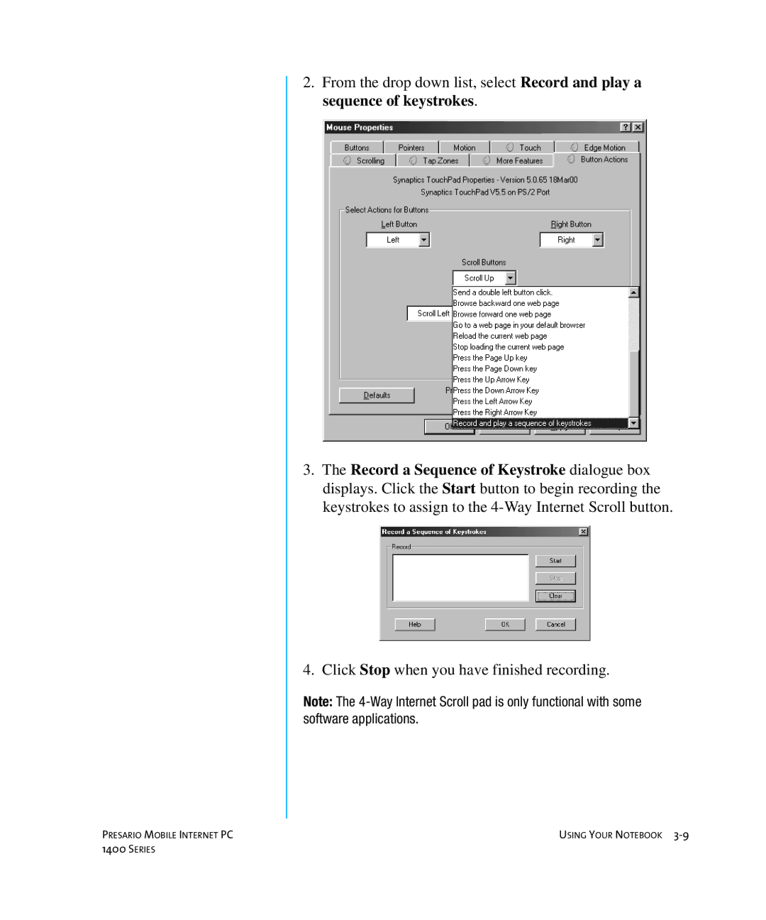 HP 14XL455 manual Click Stop when you have finished recording 