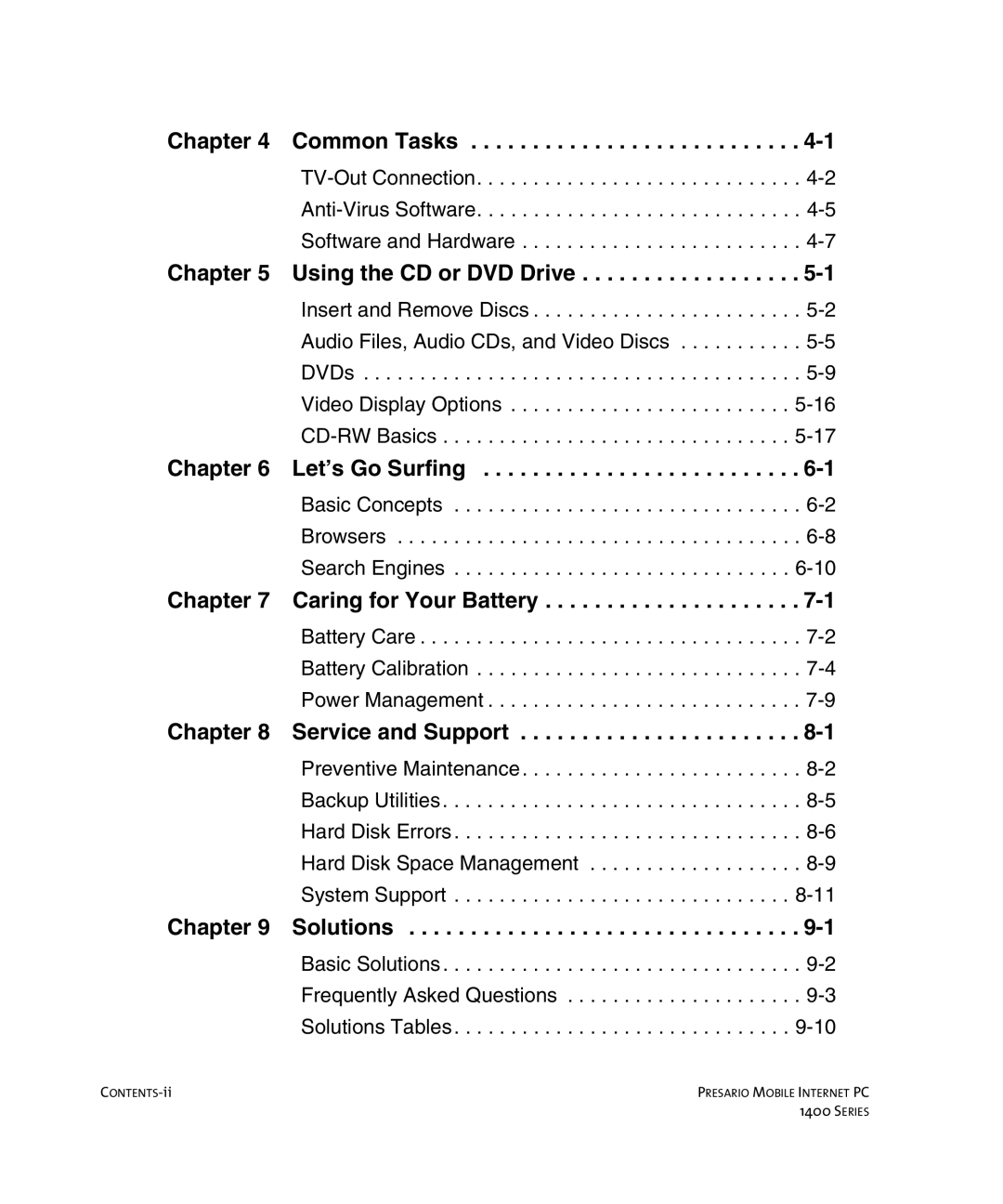 HP 14XL455 manual Common Tasks 