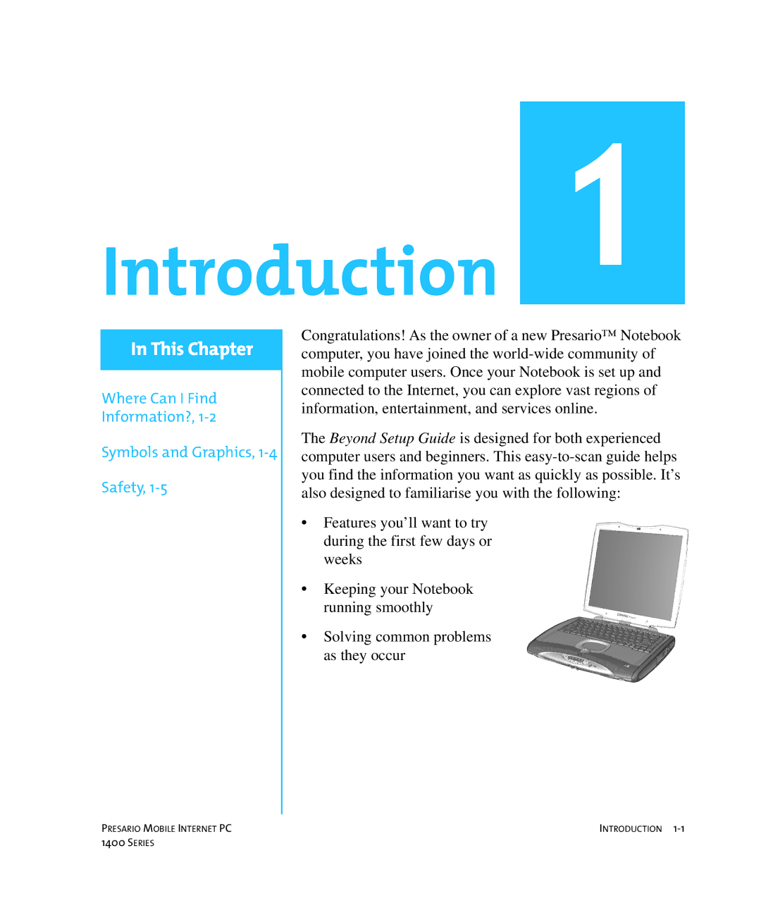 HP 14XL455 manual Introduction 